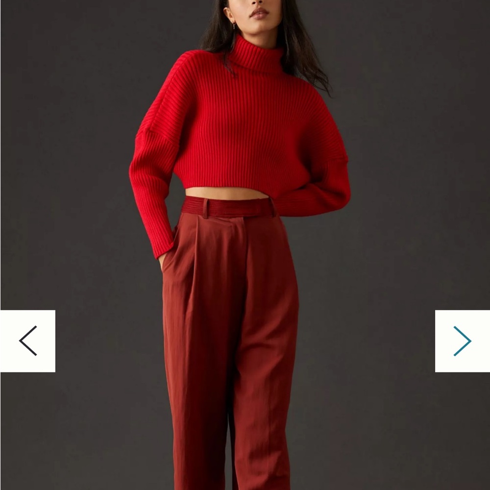 Bishop + Young Cropped Ribbed Turtleneck Sweater